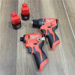 AS-IS Milwaukee M12 Cordless Brushless 2 Tool Combo Kit