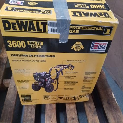 CALIFORNIA AS-IS DEWALT 3600 MAX PSI 2.5 GPM PROFESSIONAL GAS PRESSURE WASHER