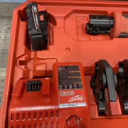 AS-IS Milwaukee 18V Lithium-Ion Cordless Short Throw Press Tool with 3 PEX Crimp Jaws Kit