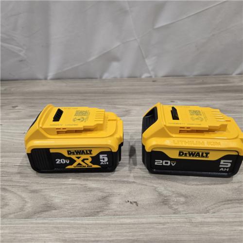 AS-IS DEWALT 20V MAX XR Premium Lithium-Ion 5.0Ah Battery Pack (2 Pack)