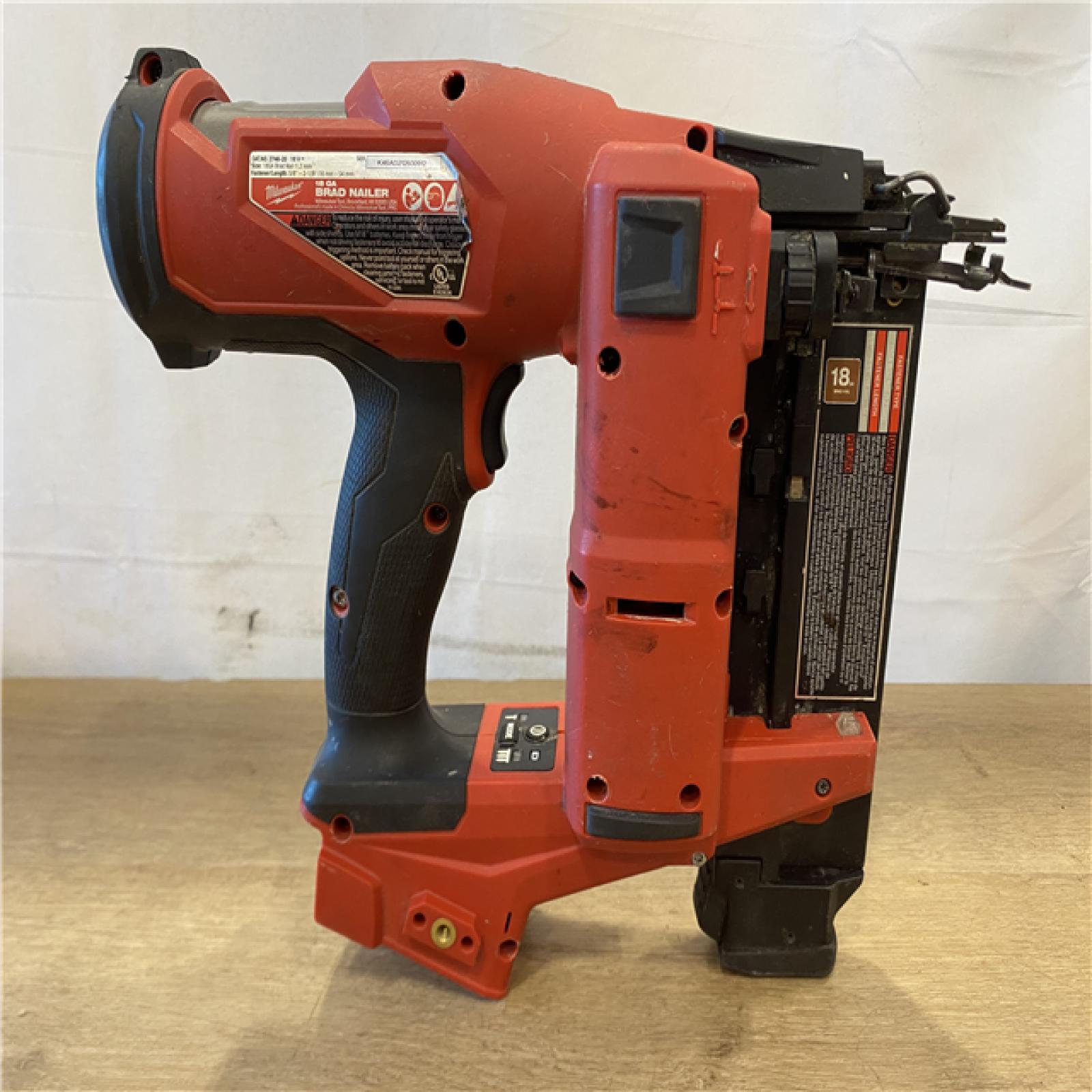 AS-IS Milwaukee FUEL 18-Volt Lithium-Ion Brushless Cordless Gen II 18-Gauge Brad Nailer (Tool-Only)