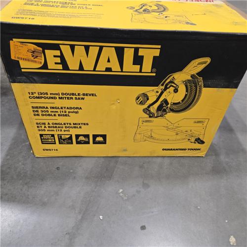 AS-IS DeWalt 15 Amp Corded 12 in. Compound Double Bevel Miter Saw