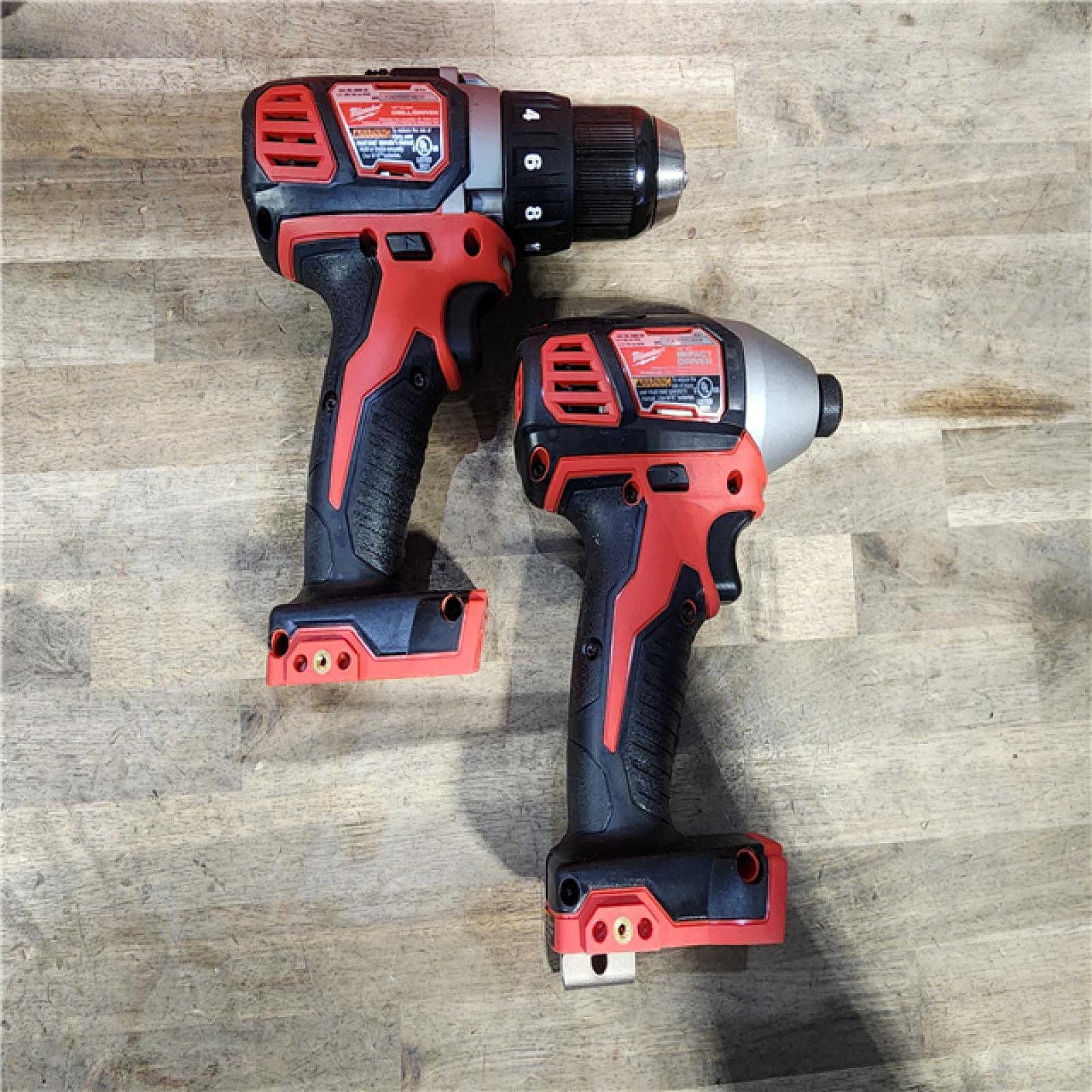 HOUSTON LOCATION - AS-IS Milwaukee 18V Cordless Brushed 2-Tool Drill/Driver and Impact Driver Kit