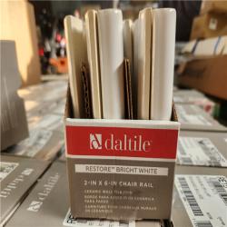 Phoenix Location Daltile Restore Bright White 2 in. x 6 in. Glazed Ceramic Chair Rail Trim Tile (99 sq. ft./111 case)