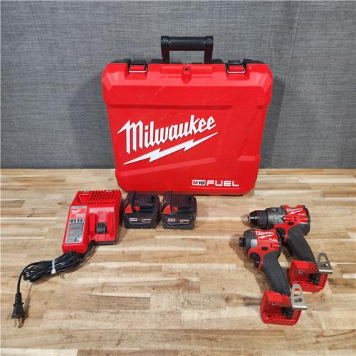 HOUSTON LOCATION - AS-IS Milwaukee  FUEL 18V Lithium-Ion Brushless Cordless Hammer Drill and Impact Driver Combo Kit
