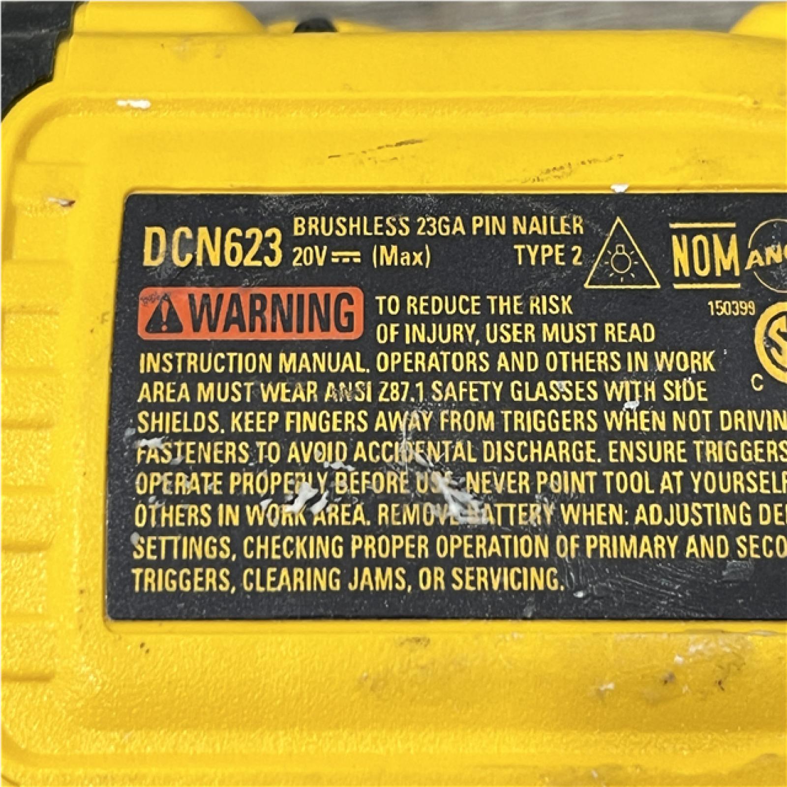AS-IS DEWALT ATOMIC 20V MAX Lithium Ion Cordless 23 Gauge Pin Nailer (Tool Only)
