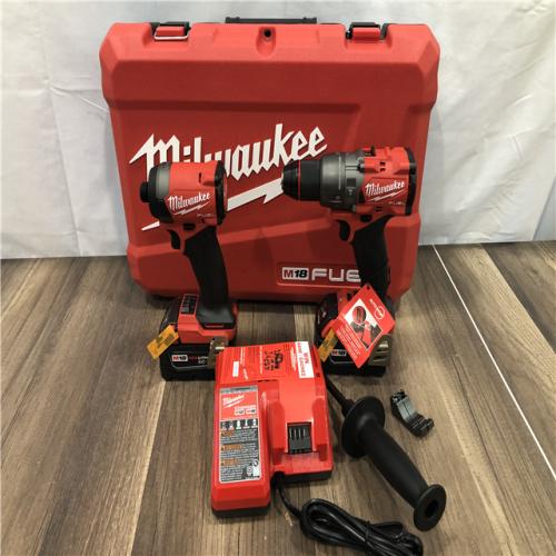 AS-IS Milwaukee FUEL 18V Lithium-Ion Brushless Cordless Hammer Drill and Impact Driver Combo Kit