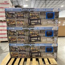 DALLAS LOCATION- Even Embers Santa Maria Charcoal and Wood Grill in Black with Cover Included (3 UNITS)