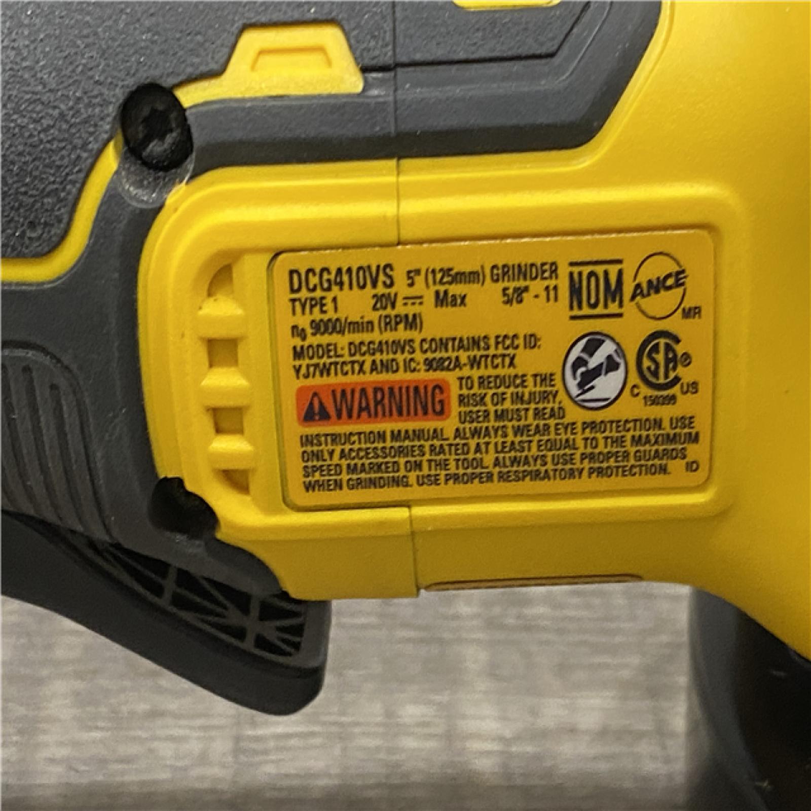 AS-IS DEWALT 20V XR Cordless 4-1/2. in. to 5 in. Variable Speed Angle Grinder (Tool Only)
