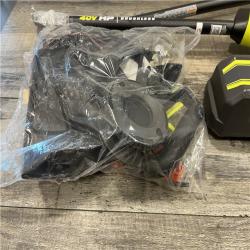 AS-IS RYOBI 40V HP Brushless Whisper Series 17 in. Cordless Battery Carbon Fiber Shaft String Trimmer Kit