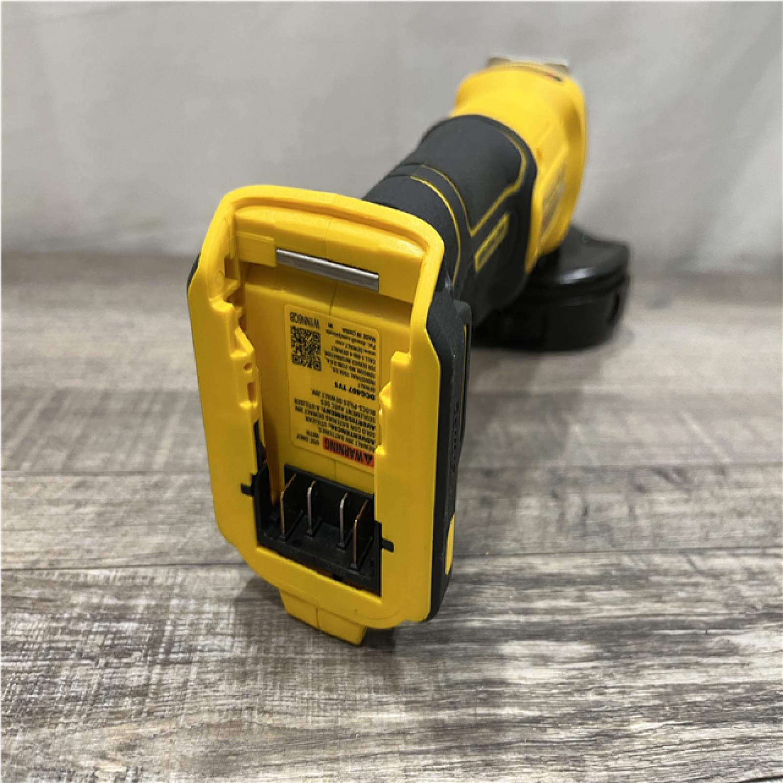 AS-IS DEWALT 20-Volt MAX Cordless Brushless 4-1/2 in. Angle Grinder with Slide Switch (Tool Only)