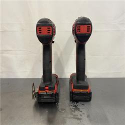 AS-IS- Milwaukee 18V Cordless Brushed 2-Tool Drill/Driver and Impact Driver Kit