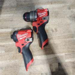 HOUSTON LOCATION - AS-IS Milwaukee FUEL 12-Volt Lithium-Ion Brushless Cordless Hammer Drill and Impact Driver Combo Kit