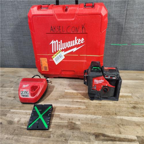 HOUSTON LOCATION - AS-IS Milwaukee-3632-21 M12 Green Beam Laser 360° 3-Plane Kit