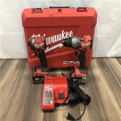AS-IS Milwaukee FUEL 18V Lithium-Ion Brushless Cordless Hammer Drill and Impact Driver Combo Kit
