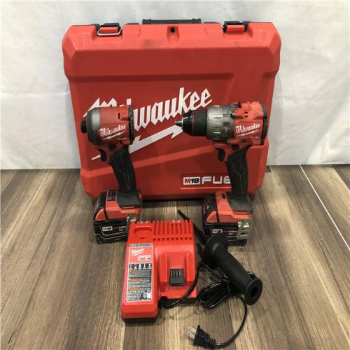 AS-IS Milwaukee FUEL 18V Lithium-Ion Brushless Cordless Hammer Drill and Impact Driver Combo Kit