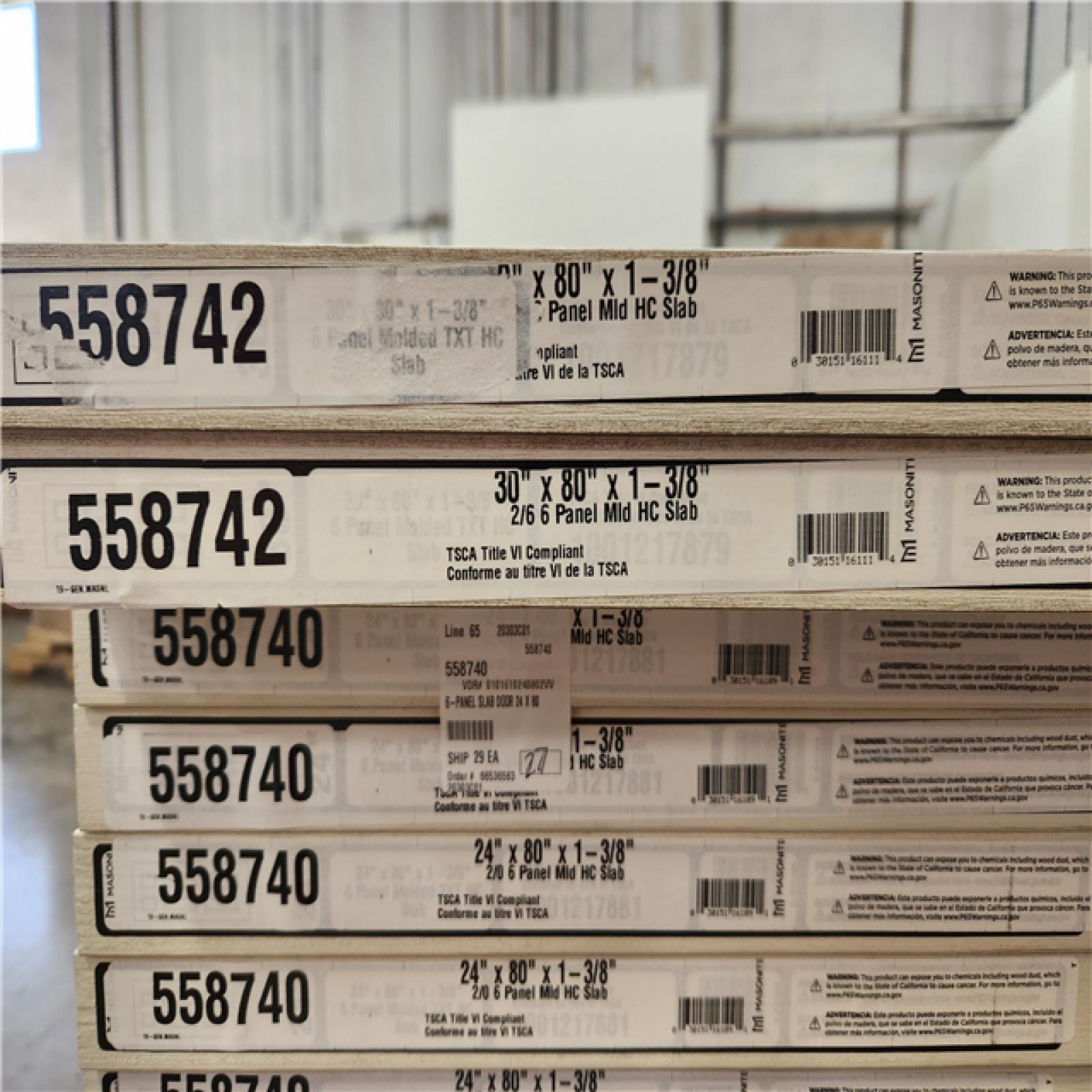 Phoenix NEW Primed 6-Panel Hollow Core Composite Slab Interior Door Pallet (29 Doors)