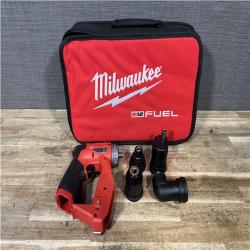 Houston Location AS-IS Milwaukee FUEL 12V Lithium-Ion Brushless Cordless 4-in-1 Installation 3/8 in. Drill Driver with 4 Tool Head (Tool-Only)