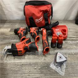 AS-IS Milwaukee 12V Lithium-Ion Brushless Cordless Subcompact Drill and Impact Driver Kit