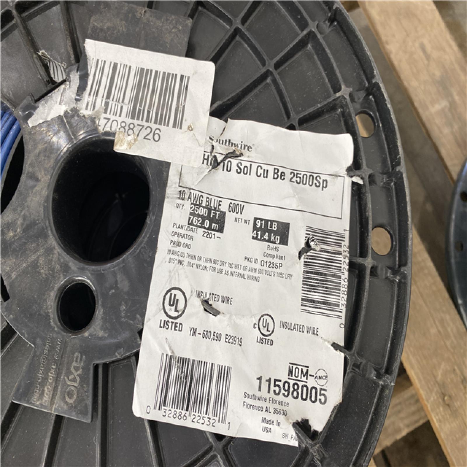 Houston Location AS IS - 4 Cooper Wire Rolls (3) 2500SP (1) THHN 6 Str Cu SIM WE 2500R
