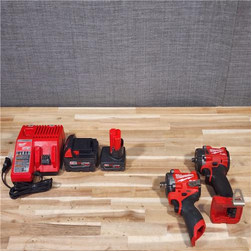 HOUSTON LOCATION - AS-IS MILWAUKEE 2 TOOL COMBO KIT W/ (2) BATTERY & CHARGER