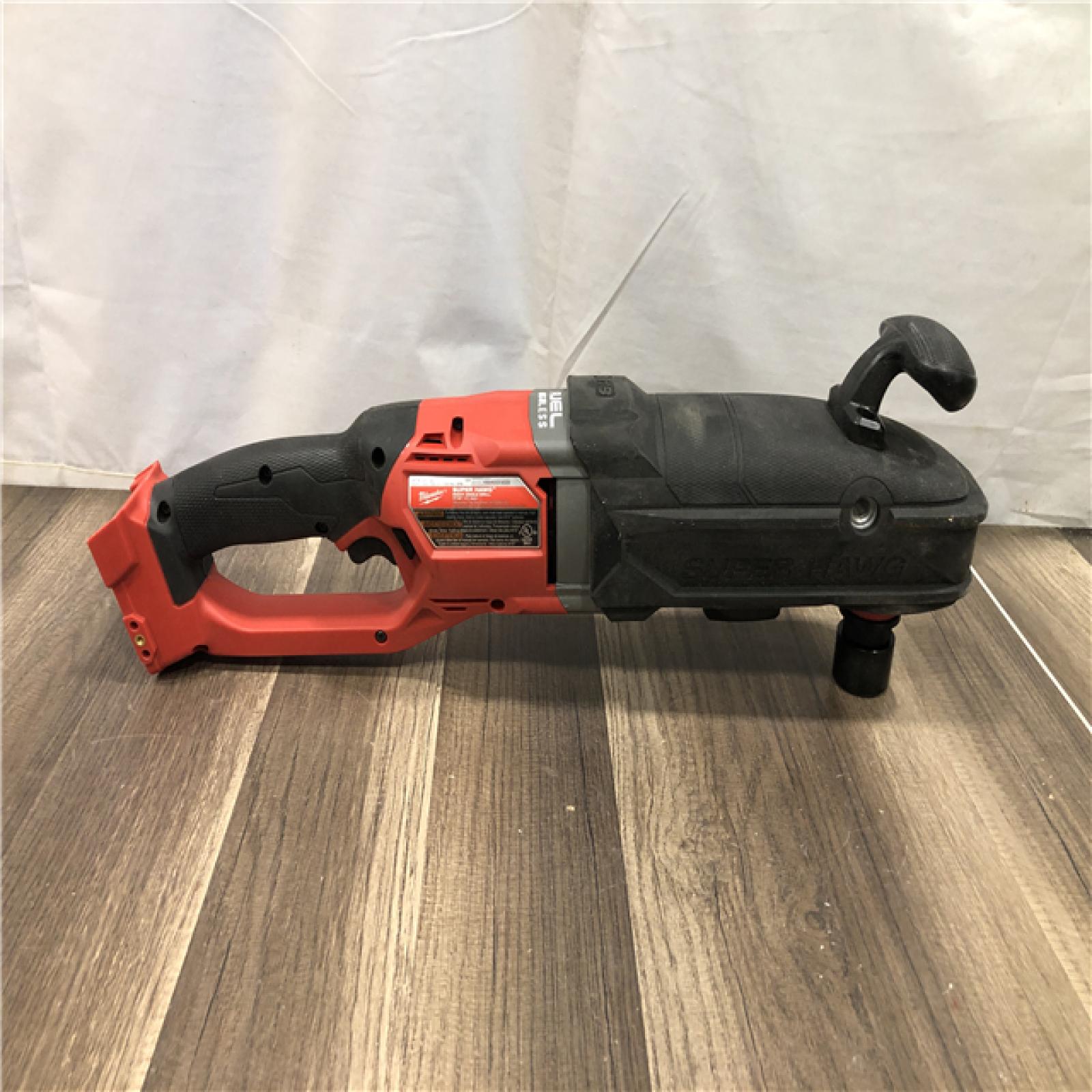 AS-IS Milwaukee FUEL 18V Lithium-Ion Brushless Cordless GEN 2 SUPER HAWG 7/16 in. Right Angle Drill (Tool-Only)