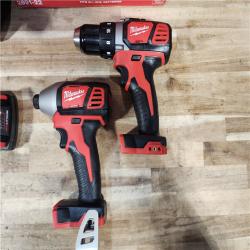 HOUSTON LOCATION - AS-IS Milwaukee 18V Lithium-Ion Cordless Drill Driver/Impact Driver Combo Kit
