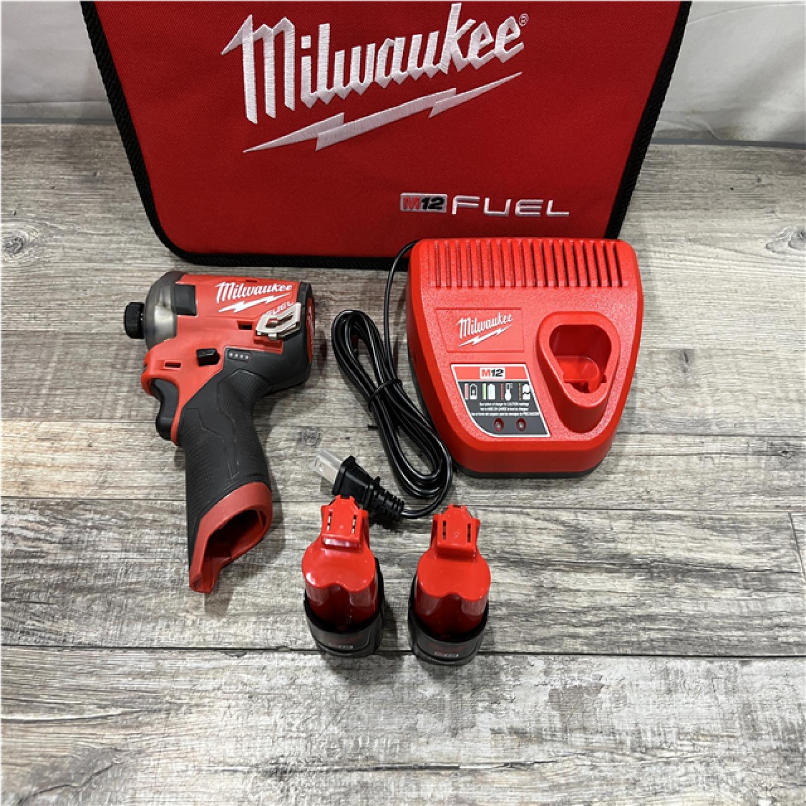 AS-IS Milwaukee FUEL SURGE 12V Lithium-Ion Brushless Cordless 1/4 in. Hex Impact Driver Compact Kit