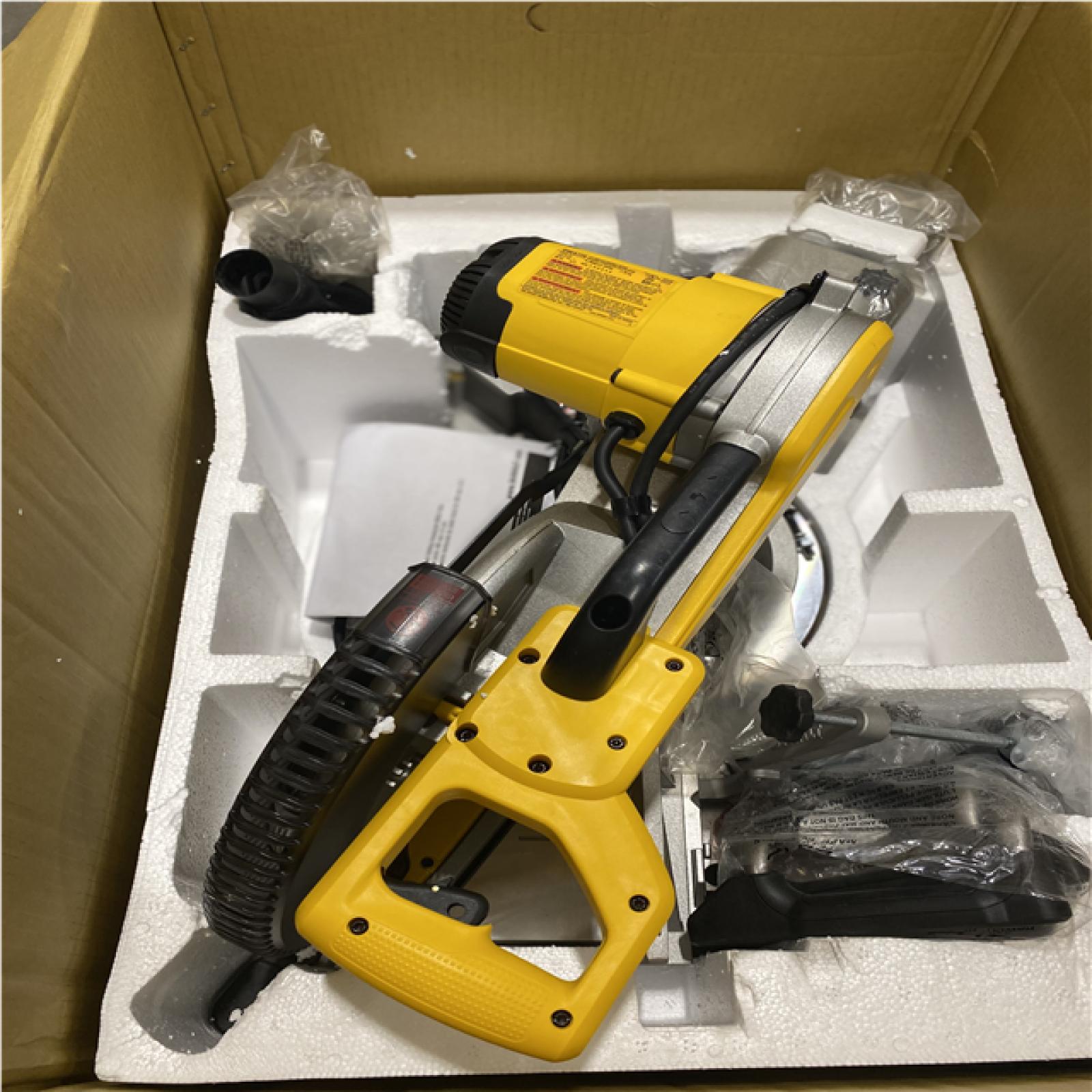 As-Is - DEWALT 15 Amp Corded 12 in. Double Bevel Sliding Compound Miter Saw
