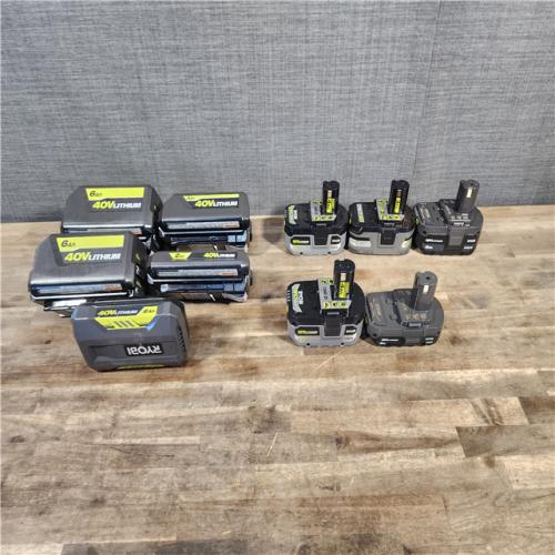 HOUSTON LOCATION - AS-IS RYOBI BATTERY PACK QTY - 10
