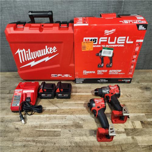 HOUSTON LOCATION - AS-IS (APPEARS LIKE NEW) Milwaukee FUEL 18V Lithium-Ion Brushless Cordless Hammer Drill and Impact Driver Combo Kit