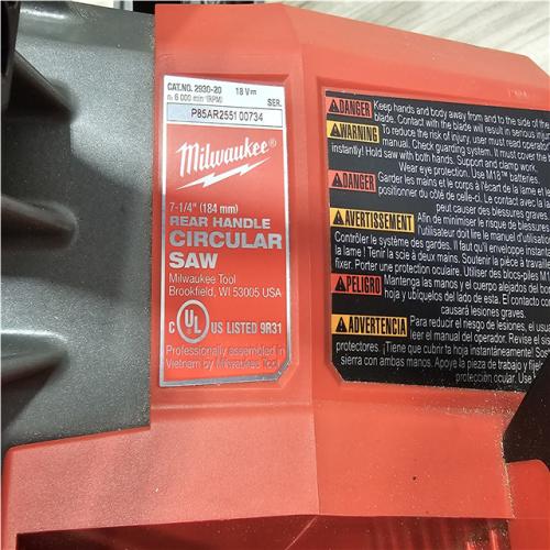 AS-IS Milwaukee FUEL 18V Lithium-Ion Brushless Cordless 6-1/2 in. Circular Saw (Tool-Only)