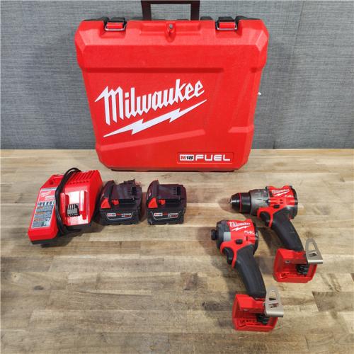 HOUSTON LOCATION - AS-IS MILWAUKEE FUEL 18V Lithium-Ion Brushless Cordless Hammer Drill and Impact Driver Combo Kit (2-Tool) with 2 Batteries