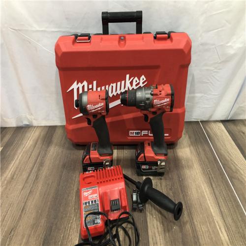 AS-IS Milwaukee FUEL 18V Lithium-Ion Brushless Cordless Hammer Drill and Impact Driver Combo Kit