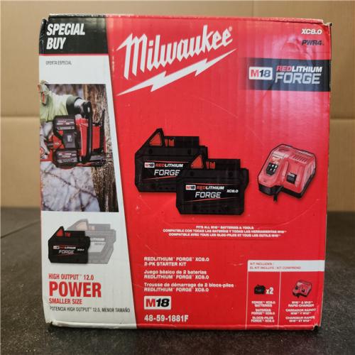 Phoenix NEW Milwaukee M18 18-Volt Lith-Ion Redlithium FORGE Starter Kit w/ 8. 0Ah Battery & Rapid Charger w/ 5.0 Ah Battery