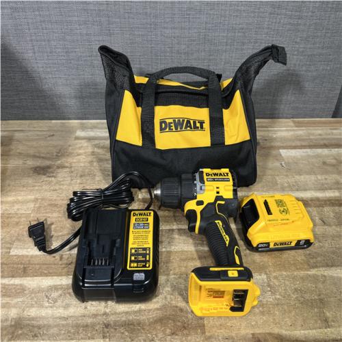 Houston Location AS-IS DEWALT Atomic 20V Lithium-Ion Cordless Compact 1/2 in. Drill/Driver Kit