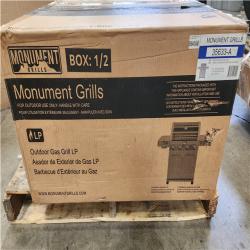 Phoenix LIKE NEW Monument Grills 4-Burner Propane Gas Grill in Stainless with Clear View Lid, LED Controls, Side and Sear Burners