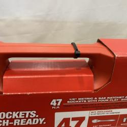 NEW - Milwaukee 1/2 in. Drive SAE/Metric Ratchet and Socket Mechanics Tool Set (47-Piece)