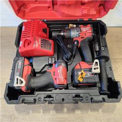 AS-IS Milwaukee FUEL 18V Lithium-Ion Brushless Cordless Hammer Drill and Impact Driver Combo Kit