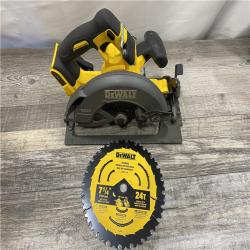 AS-IS DEWALT FLEXVOLT 60V MAX Cordless Brushless 7-1/4 in. Circular Saw with Brake (Tool Only)