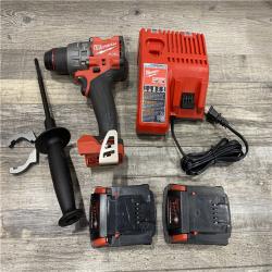 AS-IS Milwaukee FUEL 18V Lithium-Ion Brushless Cordless 1/2 in. Hammer Drill Driver Kit