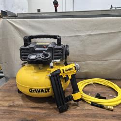 AS-IS DEWALT 6 Gal. 18-Gauge Brad Nailer and Heavy-Duty Pancake Electric Air Compressor Combo Kit