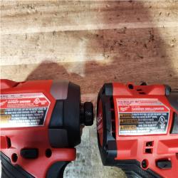 Houston Location AS-IS Milwaukee FUEL 18V Lithium-Ion Brushless Cordless Hammer Drill and Impact Driver Combo Kit