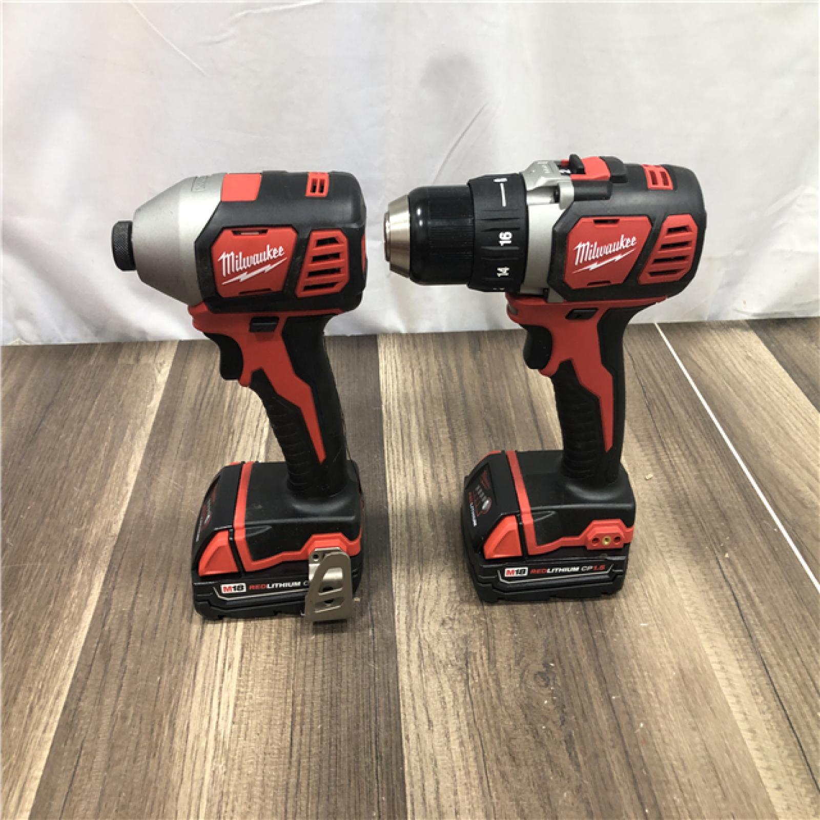 AS-IS Milwaukee 18V Lithium-Ion Cordless Drill Driver/Impact Driver Combo Kit