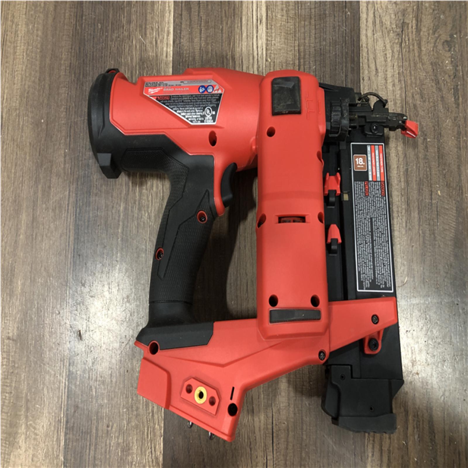 AS-IS Milwaukee FUEL 18-Volt Lithium-Ion Brushless Cordless Gen II 18-Gauge Brad Nailer (Tool-Only)