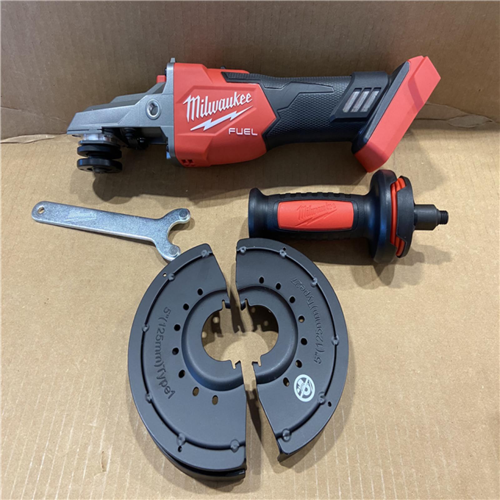 NEW! M18 FUEL 18V Lithium-Ion Brushless Cordless 5 in. Flathead Braking Grinder with Slide Switch Lock-on (Tool-Only)