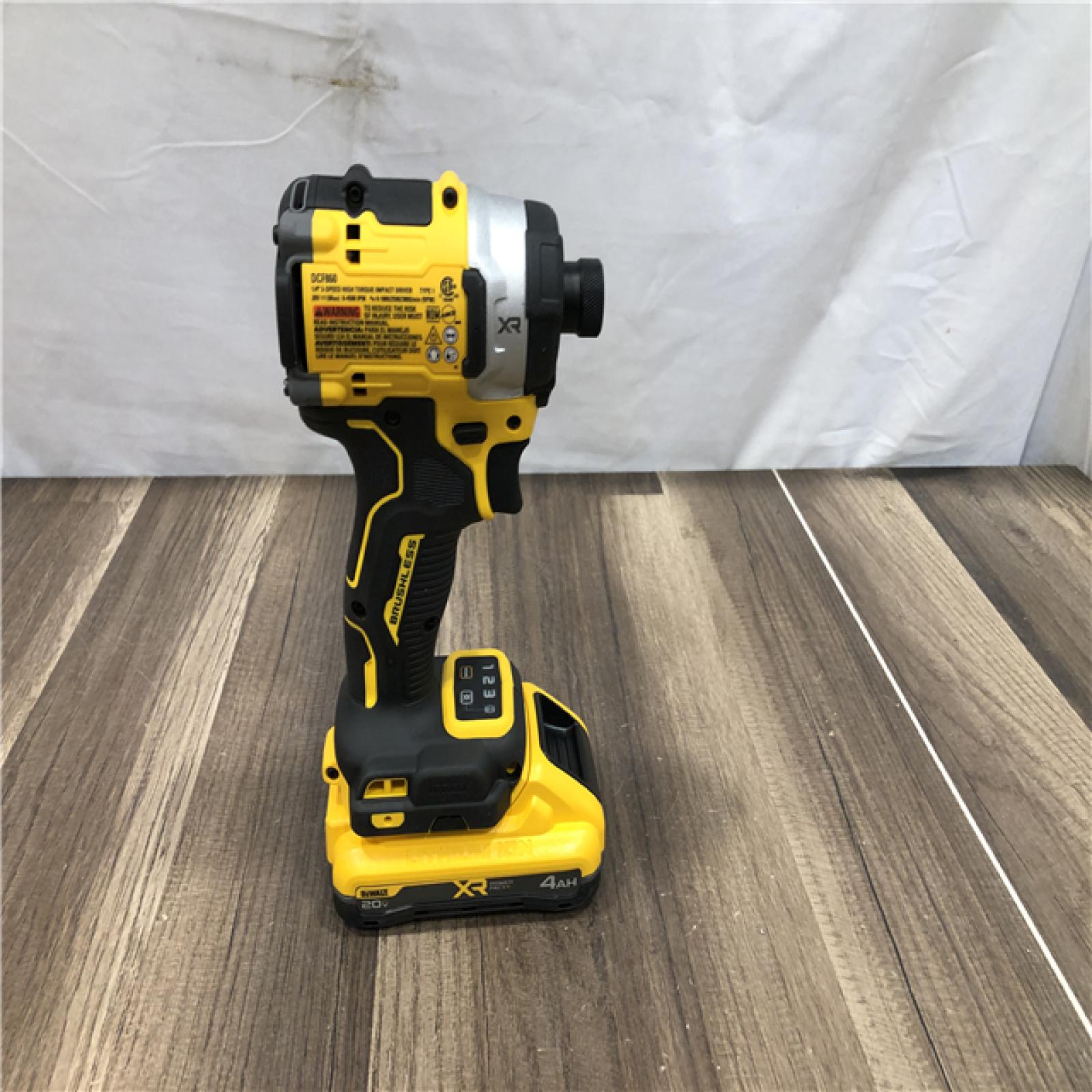 AS-IS DEWALT 20V MAX XR Lithium-Ion Brushless Cordless 3-Speed High Torque 1/4 in. Impact Driver Kit