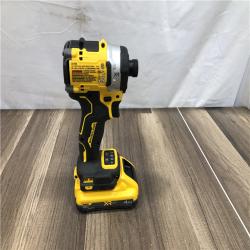 AS-IS DEWALT 20V MAX XR Lithium-Ion Brushless Cordless 3-Speed High Torque 1/4 in. Impact Driver Kit