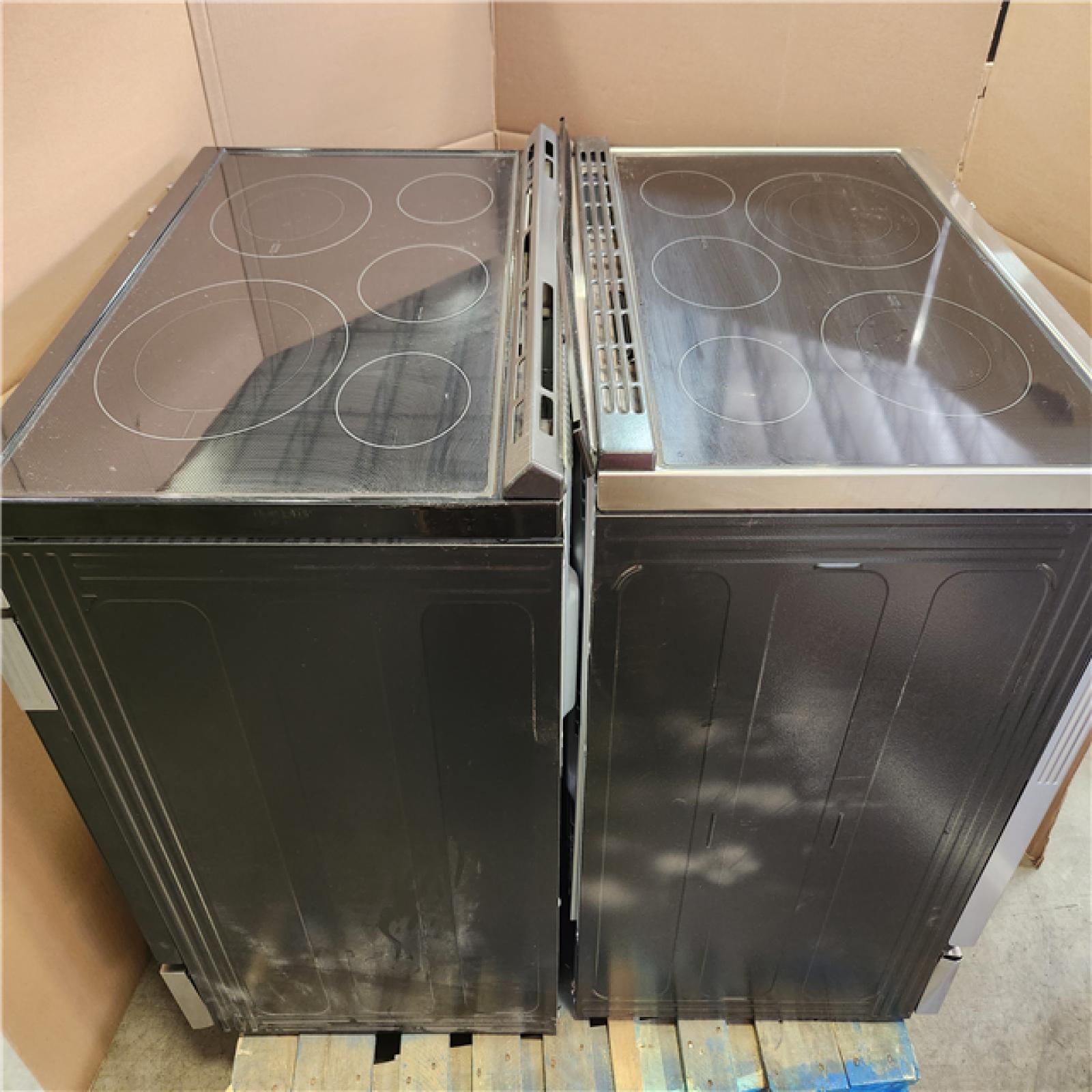 Phoenix AS-IS 2 LG 30 in. 6.3 cu. ft. 5 Burner Element Slide-In Electric Range in PrintProof Stainless Steel w/ Instaview  Air Fry  ProBake