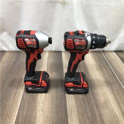 AS-IS Milwaukee 18V Lithium-Ion Cordless Drill Driver/Impact Driver Combo Kit